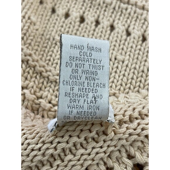 JJill VTG Small Oatmeal Linen Cotton Knit Pullover Asymmetrical Hem Sweater - Picture 4 of 6